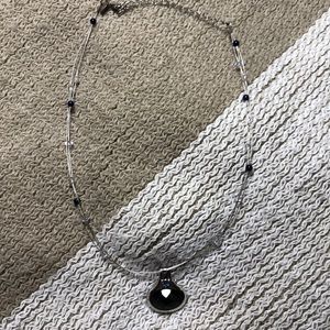 Lia Sophia pendant-blue and black necklace